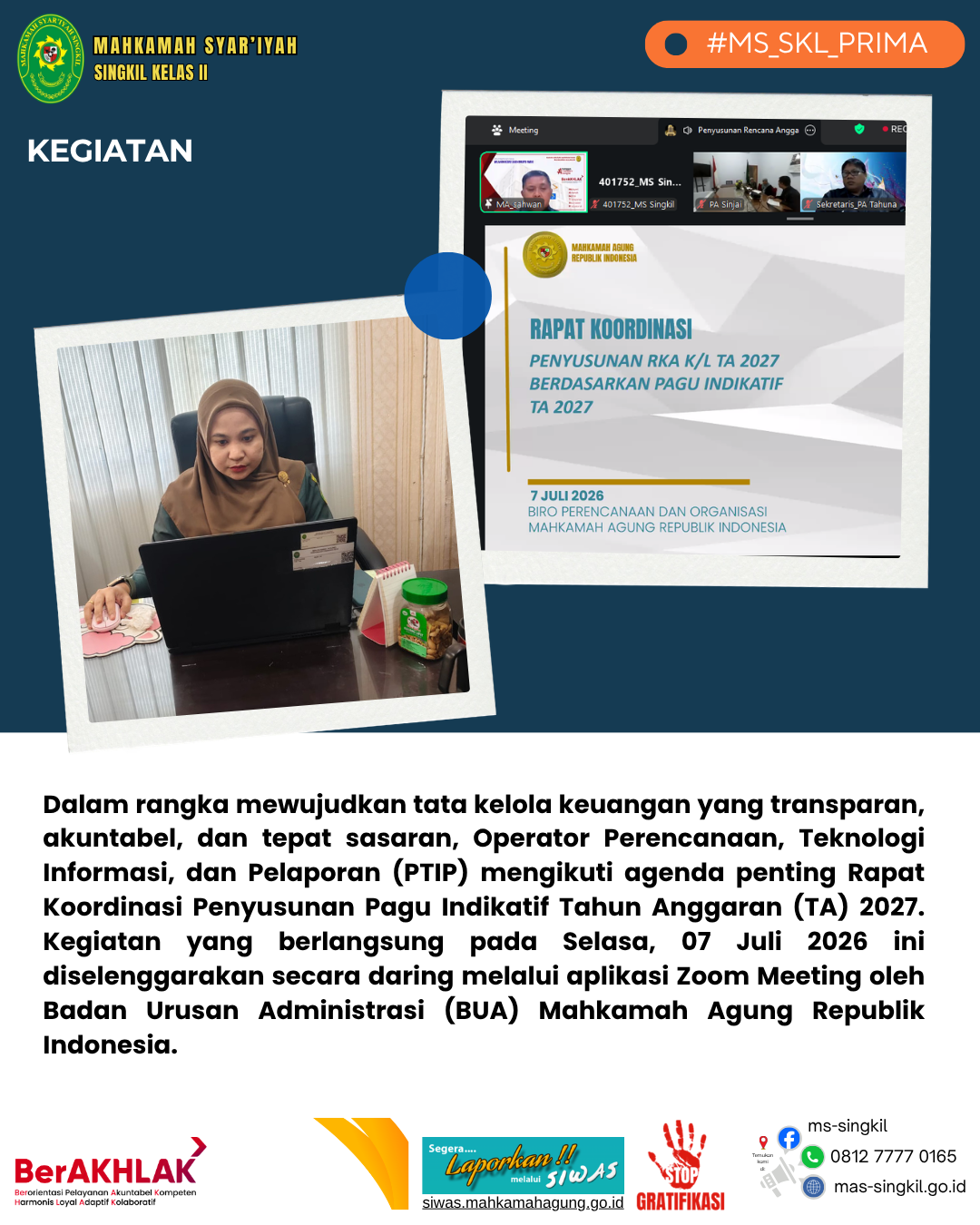 PTIP Ikuti Rapat Koordinasi Pagu Indikatif Mahkamah Agung RI PTIP Ikuti Rapat Koordinasi Pagu Indikatif Mahkamah Agung RI
